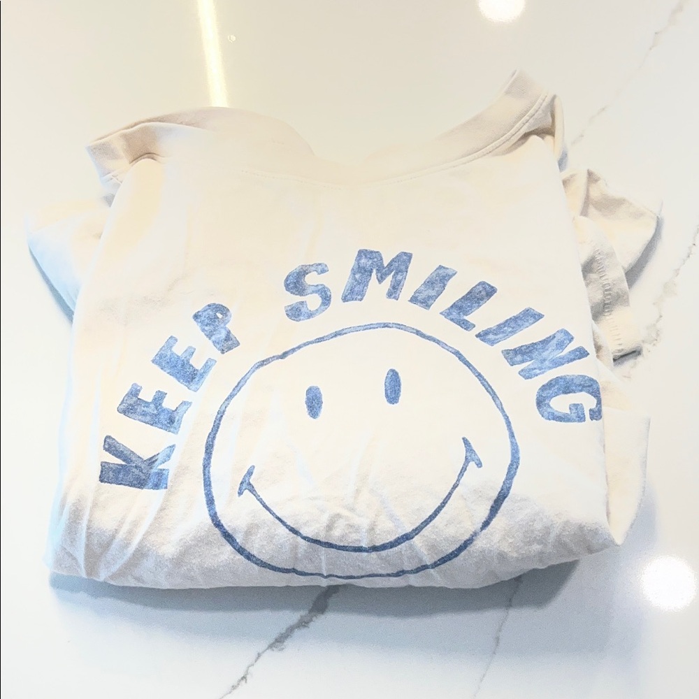 Kids Cream Smiley Face Shirt